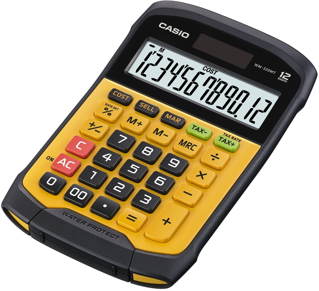 WM-320MT calculadora Bolsillo Pantalla de calculadora Negro, Amarillo