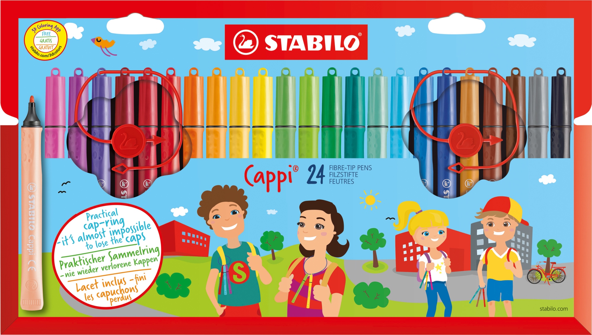 Cappi rotulador Medio Multicolor 24 pieza(s)