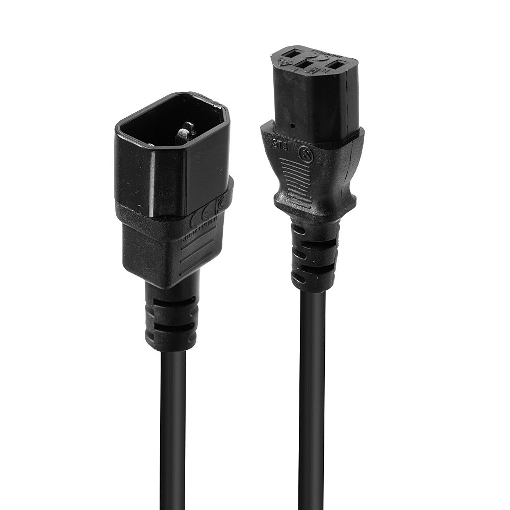 30320 cable de transmisión Negro 0,5 m C14 acoplador C13 acoplador