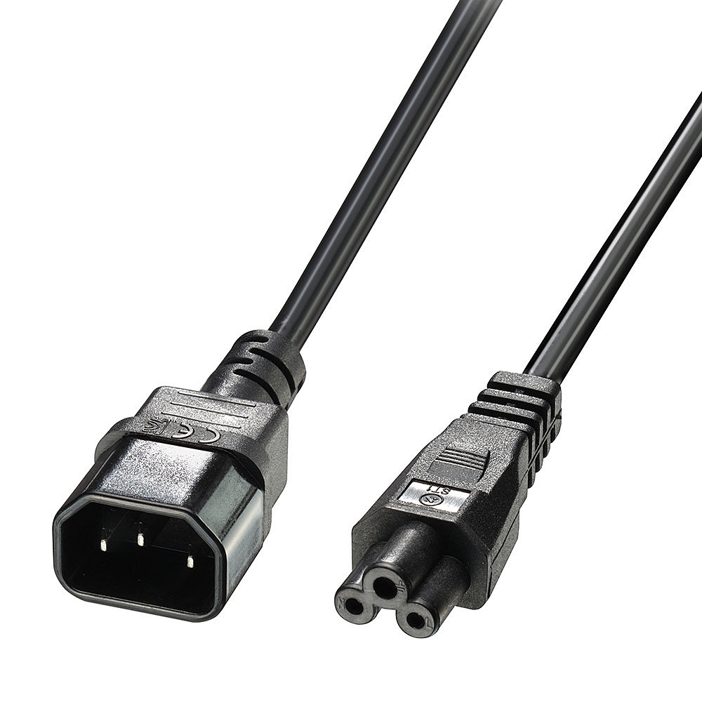 30342 cable de transmisión Negro 3 m C14 acoplador C5 acoplador