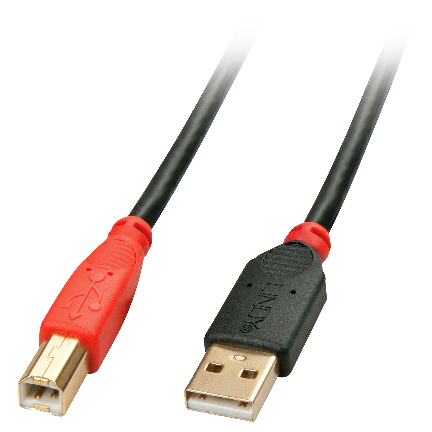 42762 cable USB USB 2.0 15 m USB A USB B Negro, Rojo
