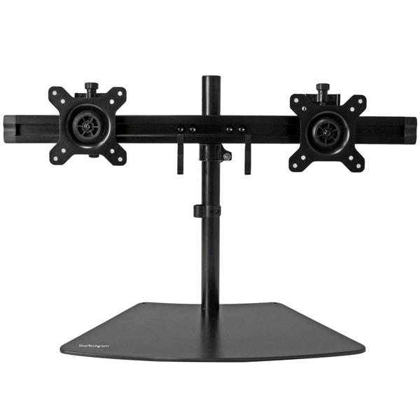 Soporte para Dos Monitores hasta 24" (8Kg) - Horizontal - Negro