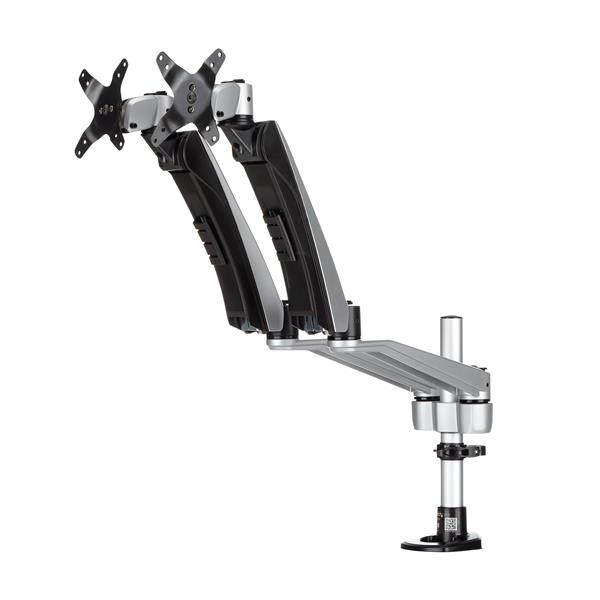 Soporte para Dos Monitores con Brazos Móviles para Panatallas hasta 30" (9Kg) - Apilable