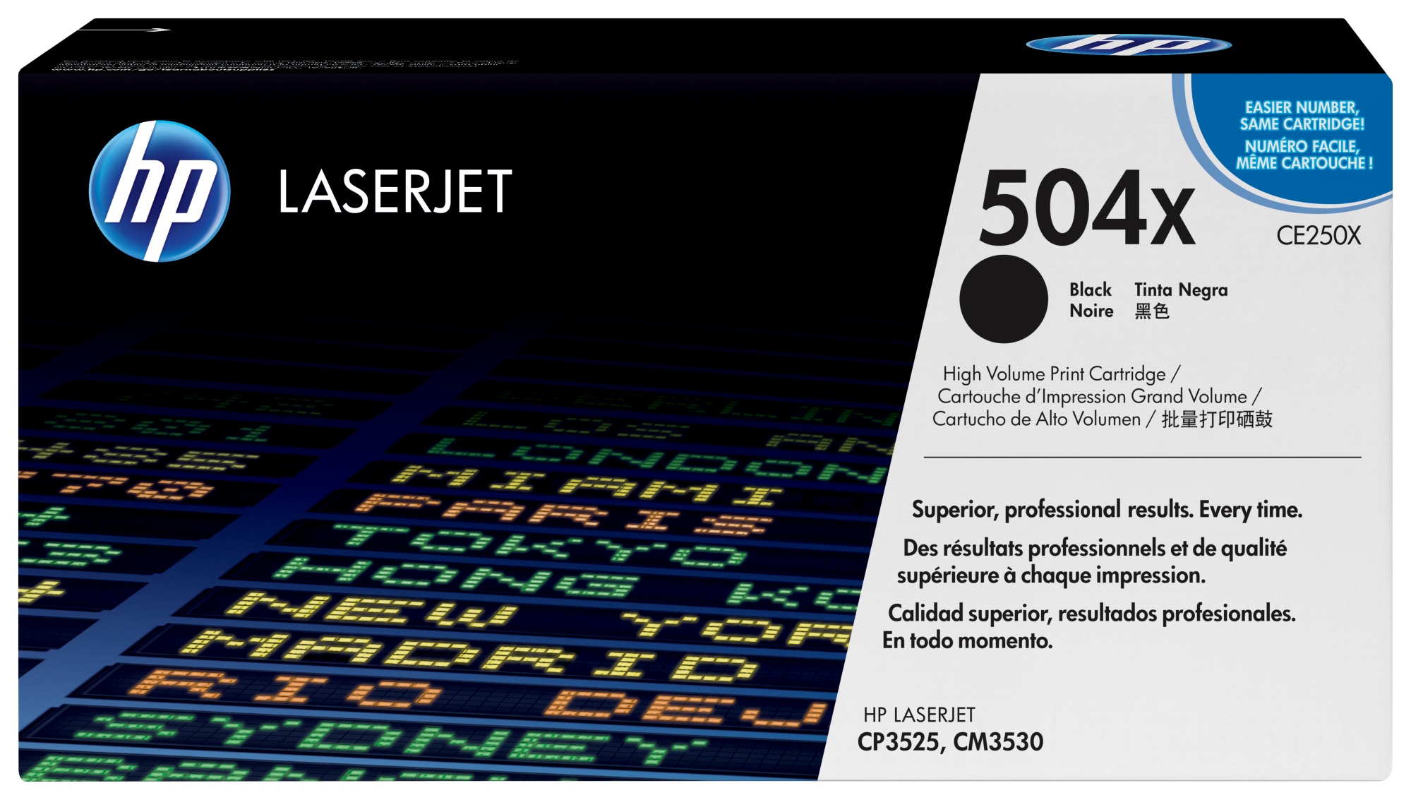 Cartucho de tóner original LaserJet 504X de alta capacidad negro