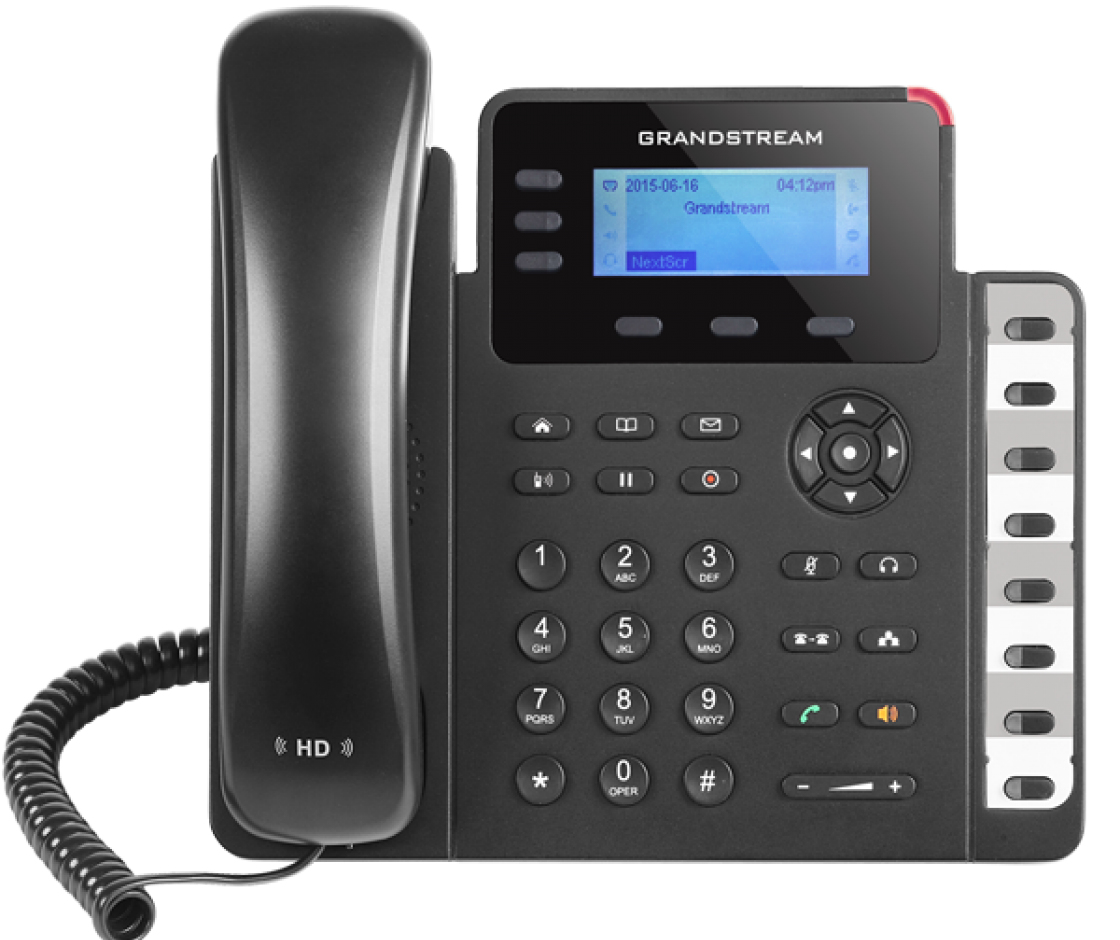 GXP1630 teléfono IP Negro 3 líneas LCD