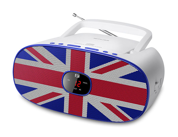 MD-205UK sistema estéreo portátil Analógica FM, MW Azul, Rojo, Blanco
