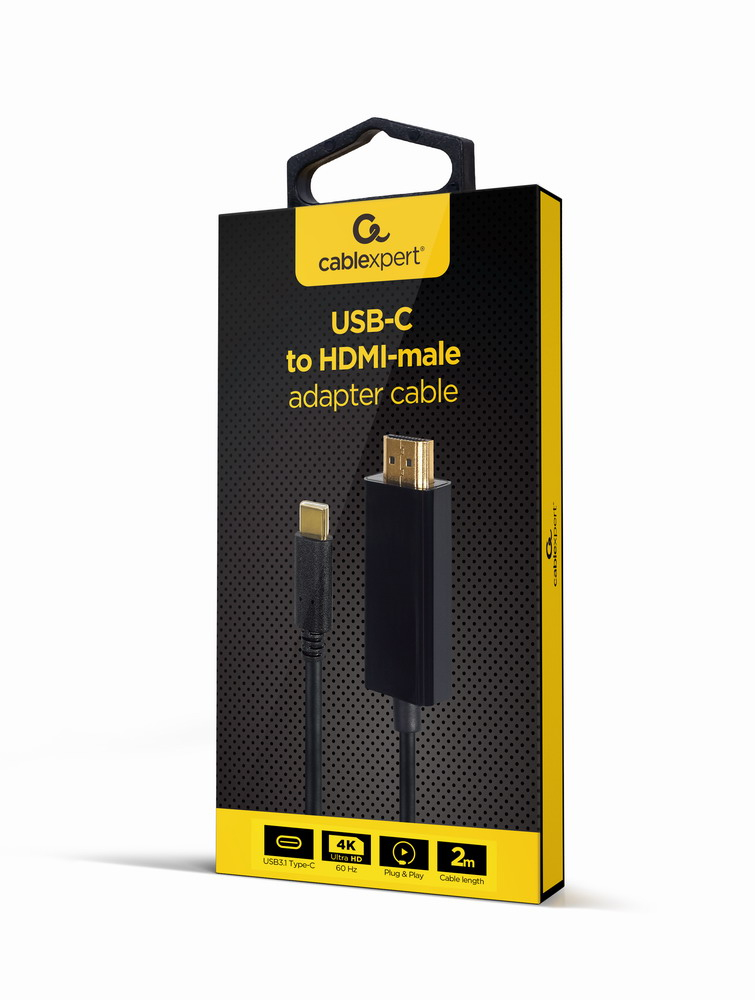 A-CM-HDMIM-02 adaptador de cable de vídeo 2 m USB Tipo C HDMI Negro
