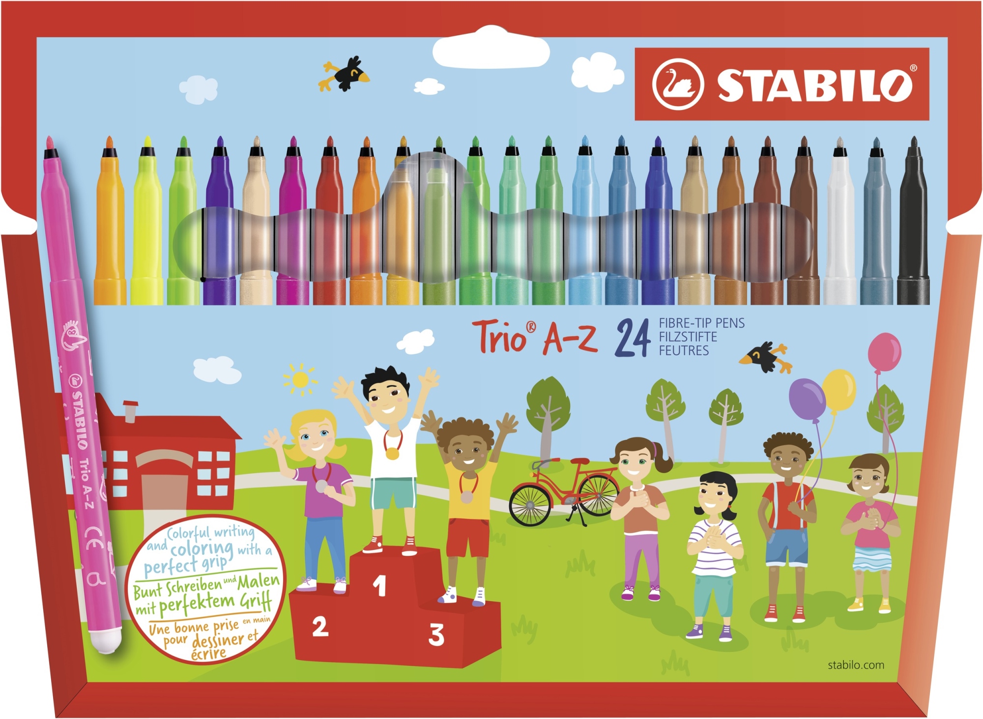 Trio AZ rotulador Fino Multicolor 24 pieza(s)