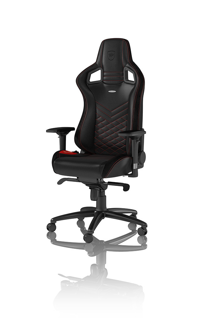 EPIC Silla para videojuegos de PC Asiento acolchado Negro, Rojo