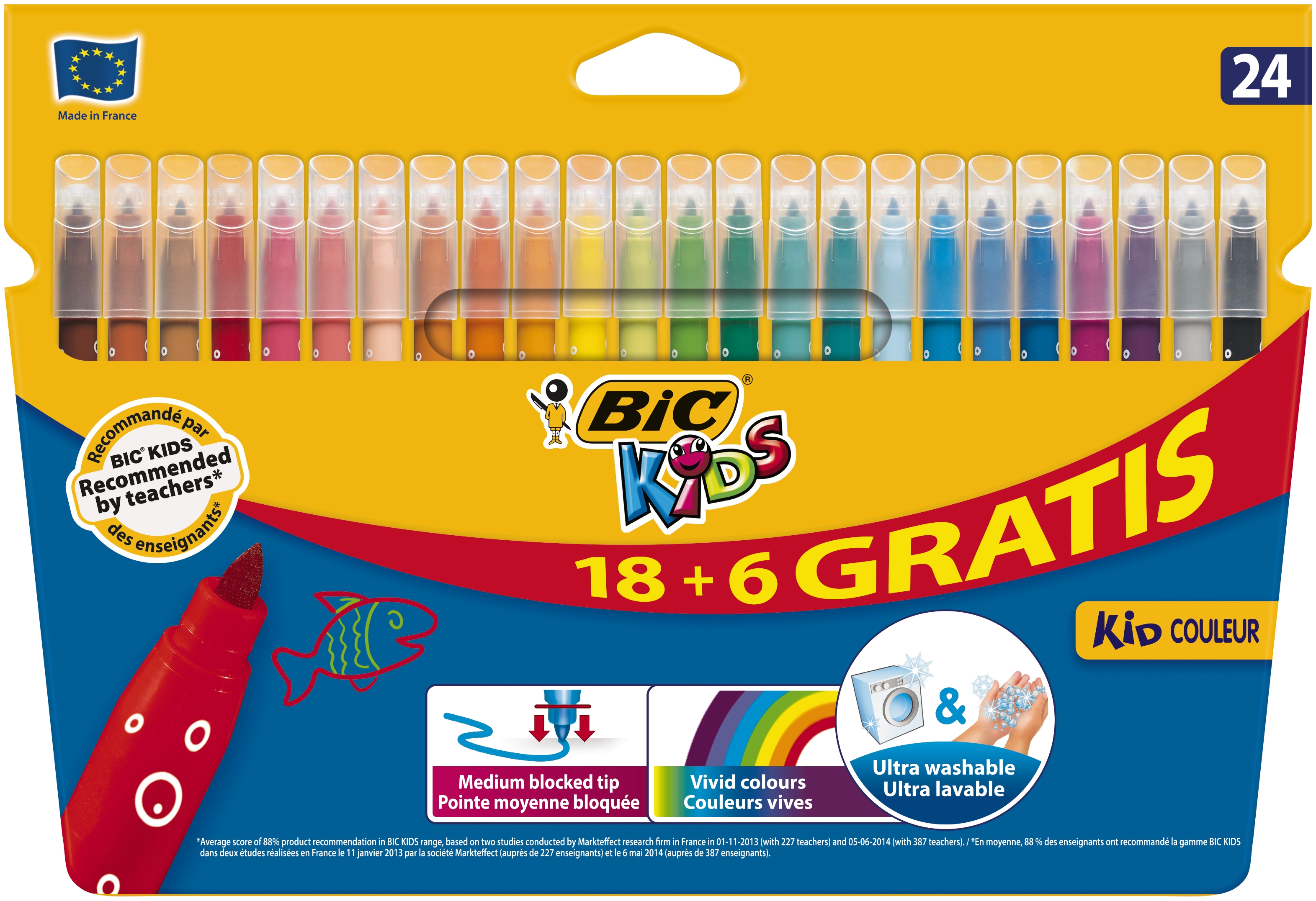 841803 rotulador Medio Multicolor 24 pieza(s)