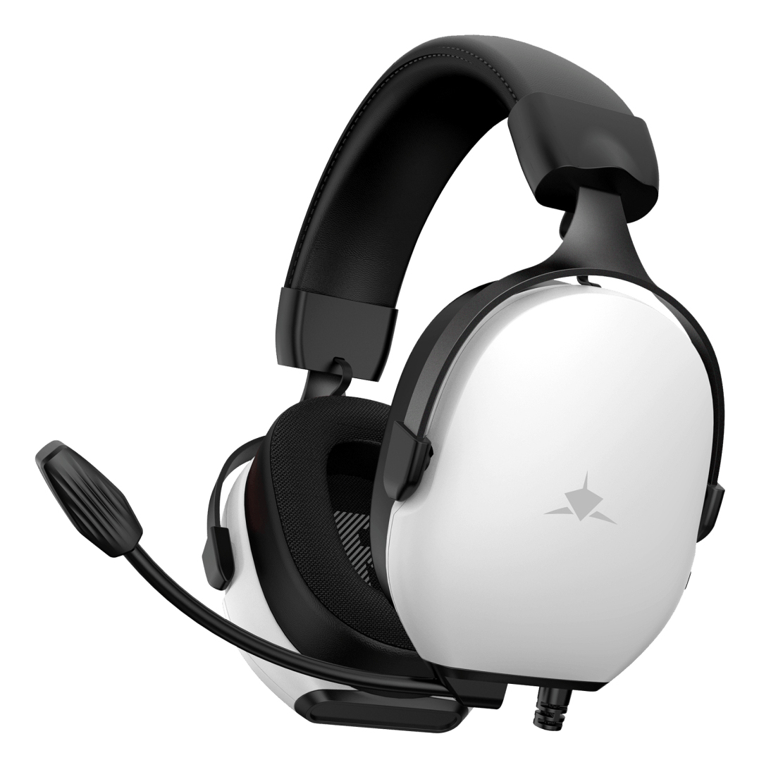 FOX Auriculares Alámbrico Diadema Juego Blanco, Negro