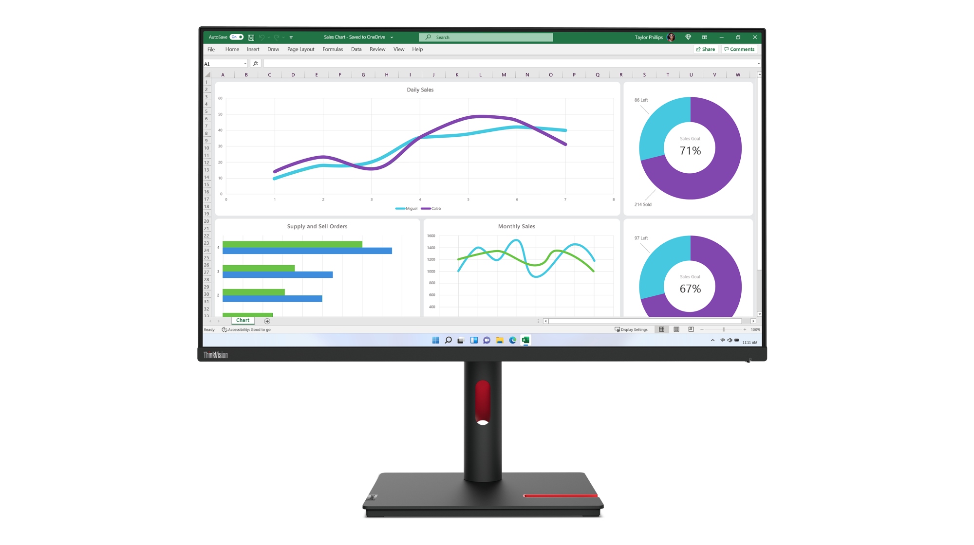 ThinkVision T32h-30 pantalla para PC 80 cm (31.5") 2560 x 1440 Pixeles Quad HD LED Negro