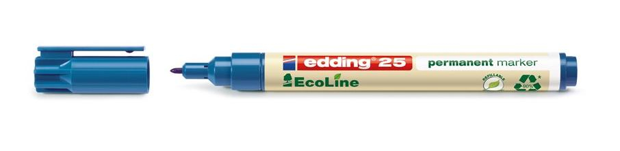 25 EcoLine marcador permanente Punta redonda Azul