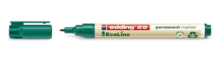25 EcoLine marcador permanente Punta redonda Verde