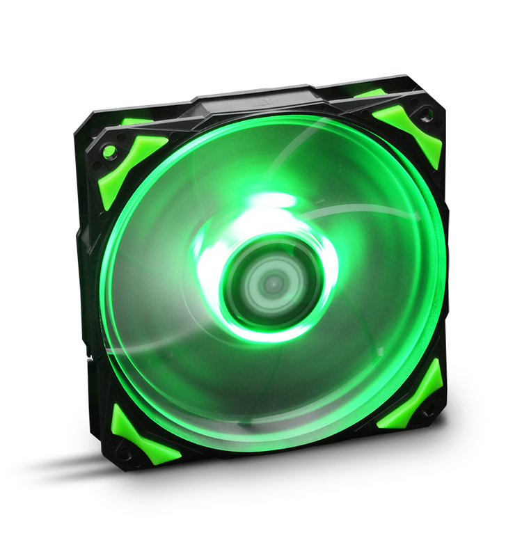 Hummer H-Fan LED Carcasa del ordenador Ventilador 12 cm Negro, Verde, Blanco