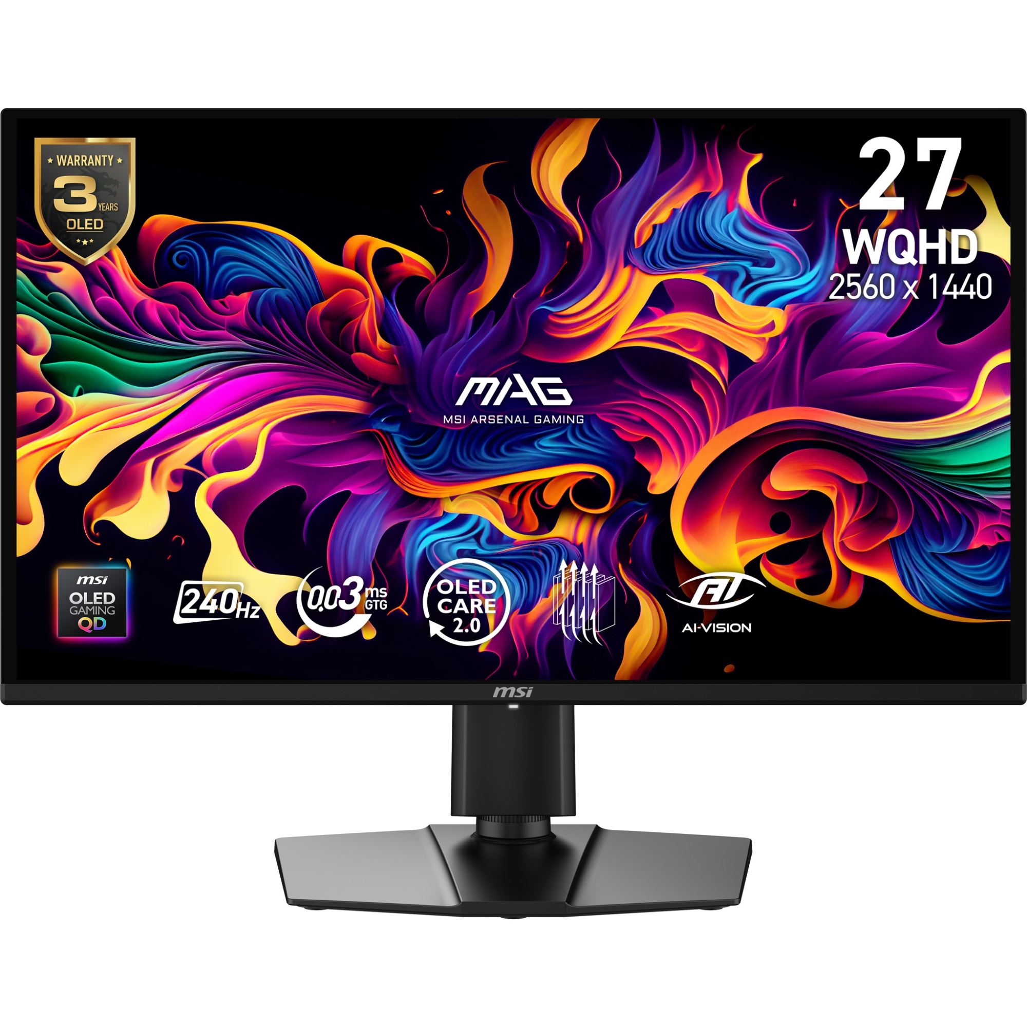 MAG 274QP QD-OLED X24 pantalla para PC 67,3 cm (26.5") 2560 x 1440 Pixeles Wide Quad HD Negro