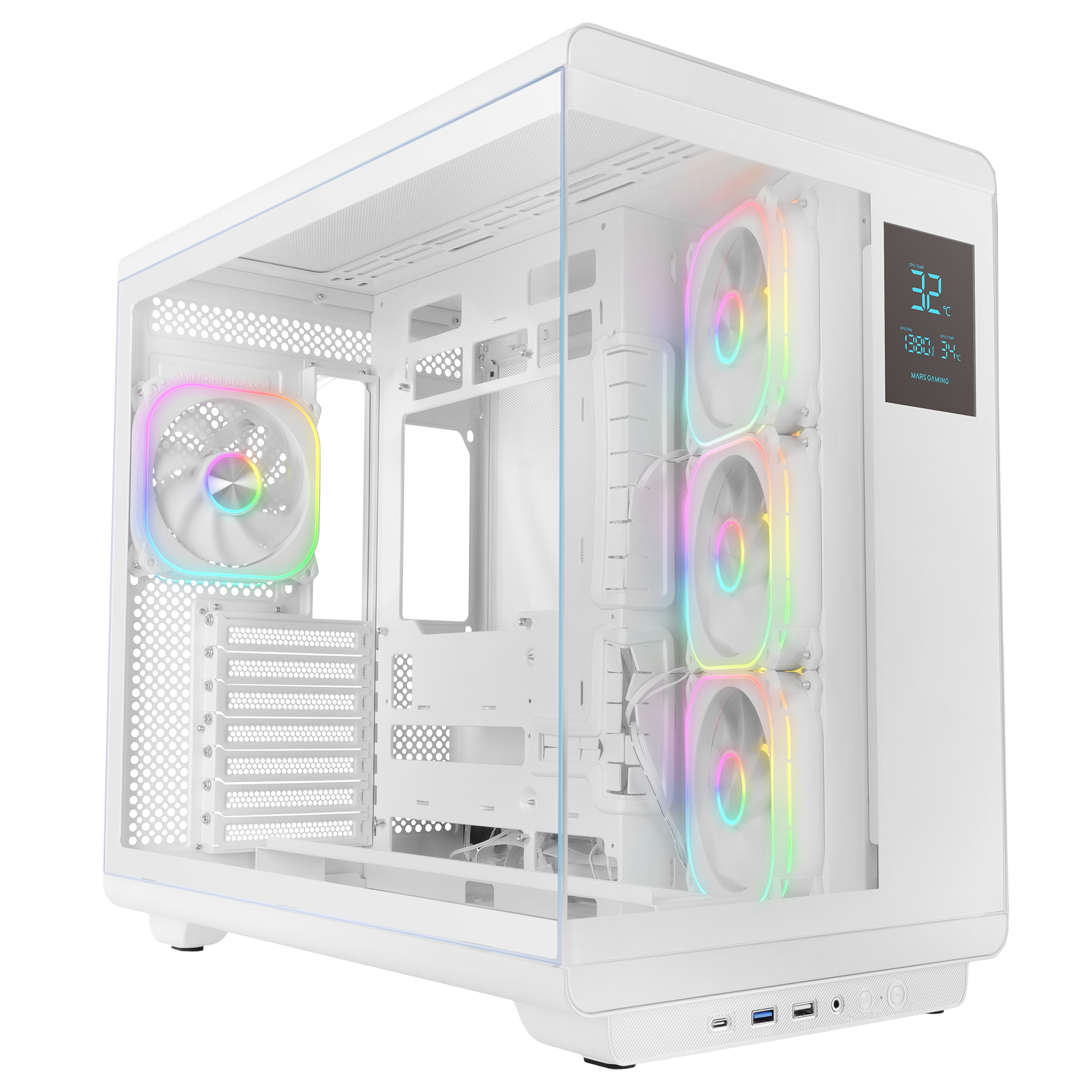 MCREVPROW carcasa de ordenador Midi Tower Blanco