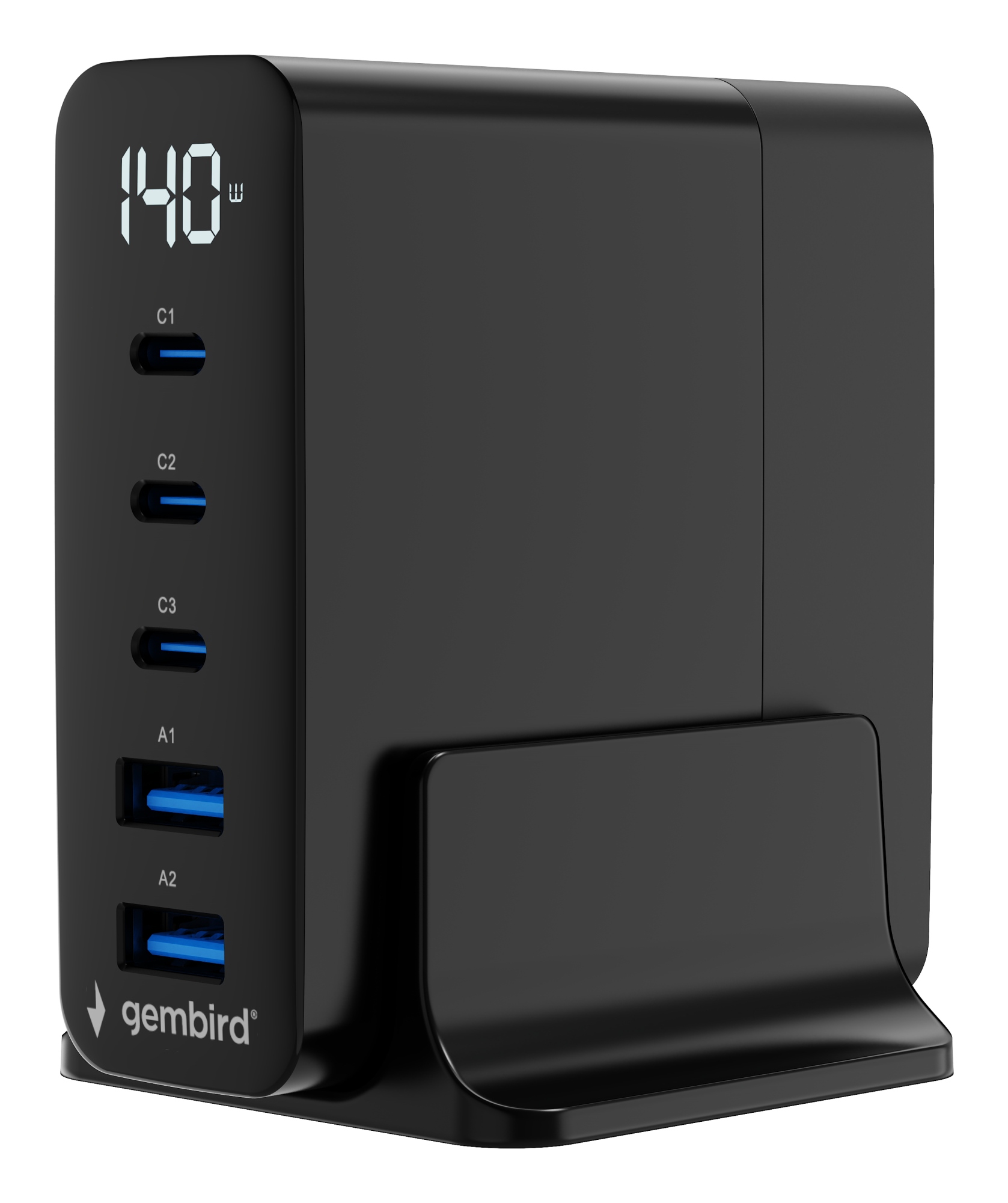 TA-UC-2A3C-PD140-01-BK cargador de dispositivo móvil Smartphone, Tableta, Portátil Negro Corriente alterna Carga rápida Interior