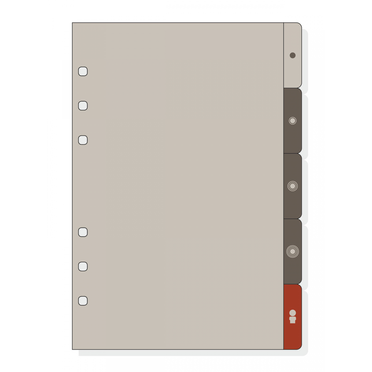 1966354 divisor Cloruro de polivinilo (PVC) Gris