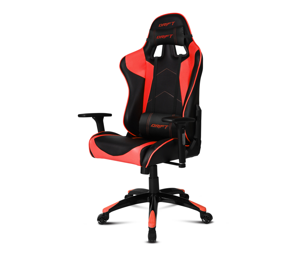 DR300 Silla para videojuegos de PC Asiento acolchado Negro, Rojo