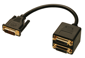DVI Splitter Cable cable DVI 0,18 m DVI-D Negro