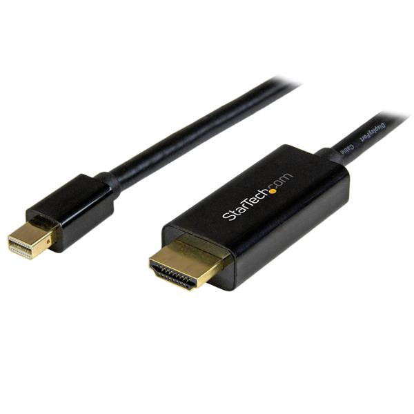 Cable Conversor Mini DisplayPort a HDMI de 5m - con Vídeo de 4K 30Hz - Cable Adaptador mDP a HDMI - MiniDP o Thunderbolt 1/2 para Mac o PC - Cable Convertidor MiniDP a HDMI