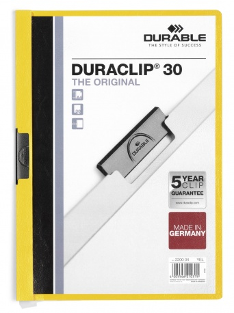 Duraclip 30 archivador PVC Transparente, Amarillo