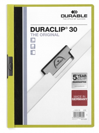 Duraclip 30 archivador PVC Verde, Transparente