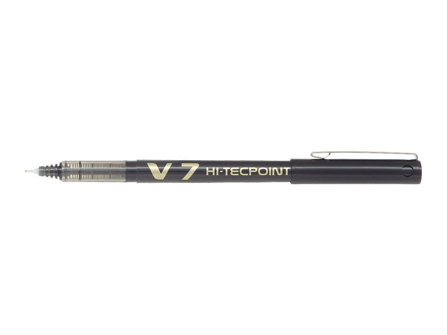 Hi-Tecpoint V7 Bolígrafo cilíndrico Negro