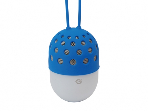 ALTAVOZ IMPERMEABLE INALAMBRICO CONCEPTRONIC CSPKBTWPHLB AZUL - BT 2.1 - 3W - BATERIA RECARGABLE 450MAH - MICRO USB - LUCES LED