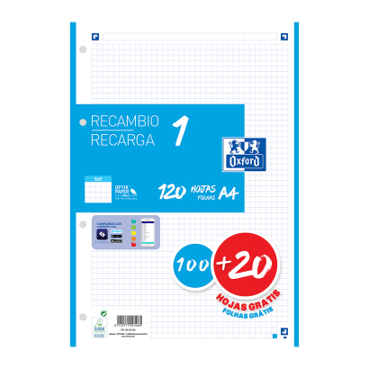 400158058 papel de cuaderno 210 x 297 mm (A4) 120 hojas