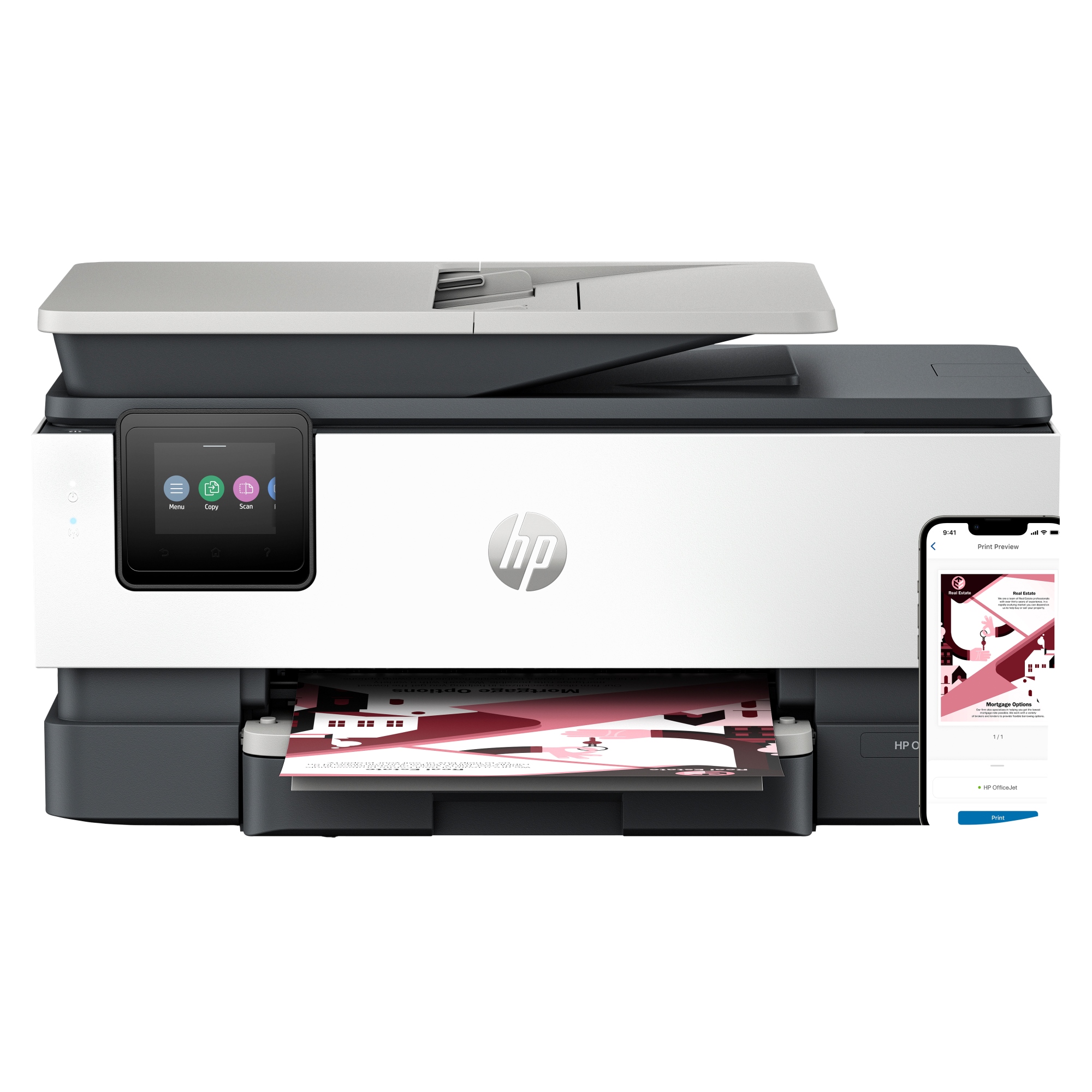 OfficeJet Pro 8122e Inalámbrico All-in-One Color Impresora, Servicio Instant Ink Impresión a doble cara