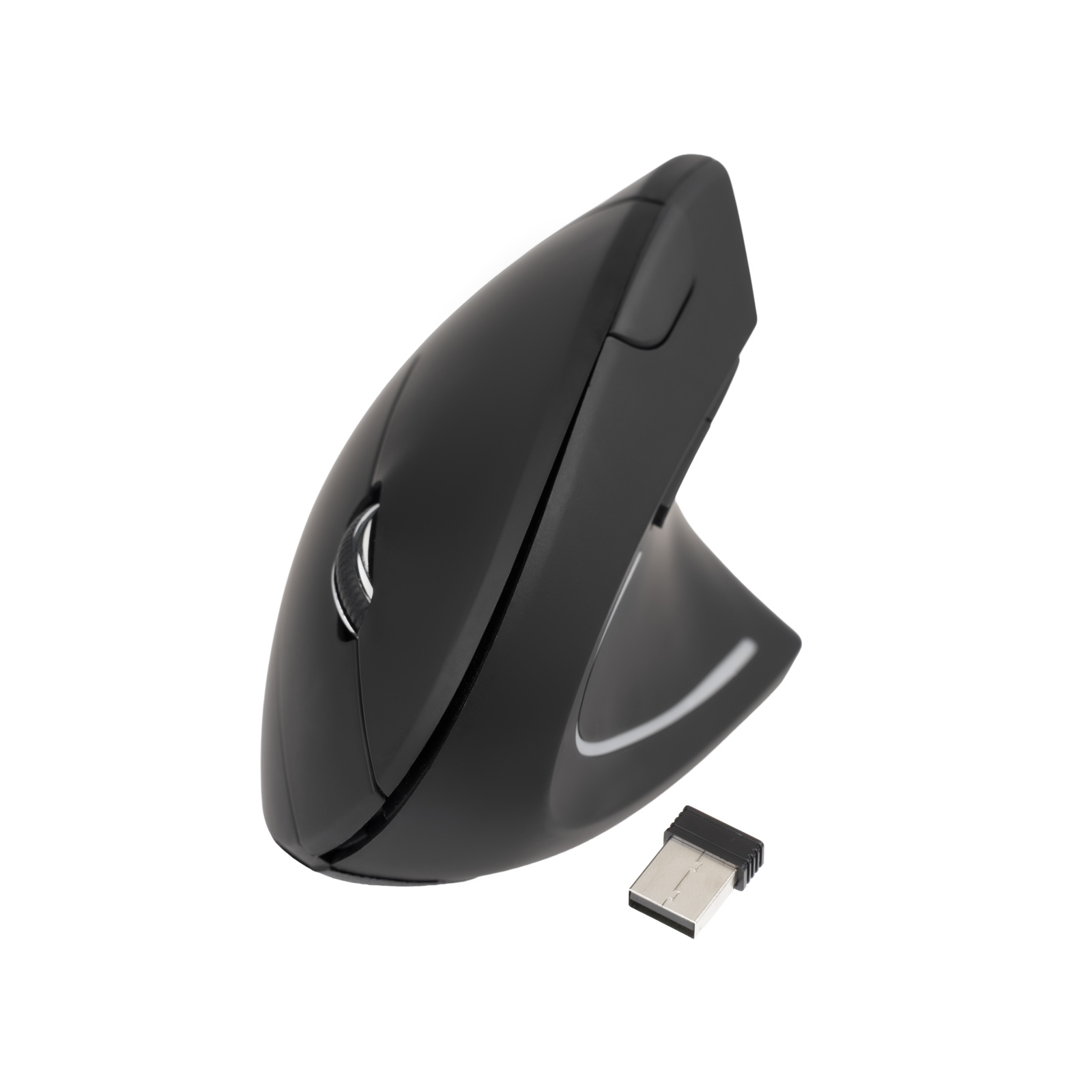 Ratón Inalámbrico Ergonómico Vertical 3200 DPI, 6 botones, Negro