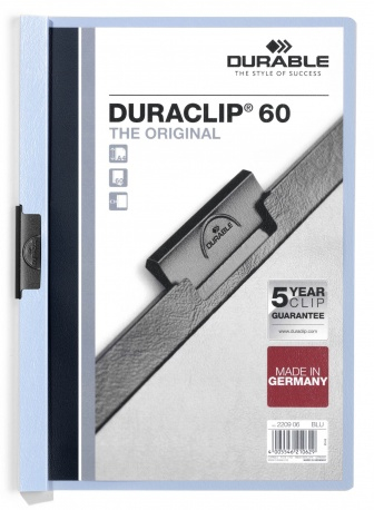 Duraclip 60 archivador PVC Azul claro, Transparente
