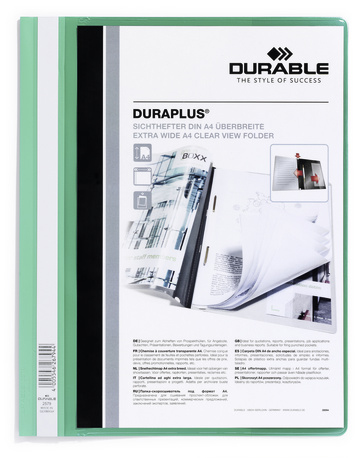 DURAPLUS archivador Verde, Transparente