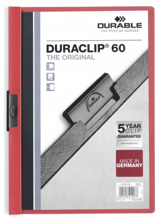 Duraclip 60 archivador PVC Rojo, Transparente