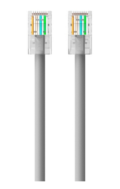 RJ45-RJ45, Cat6, 1m cable de red Gris