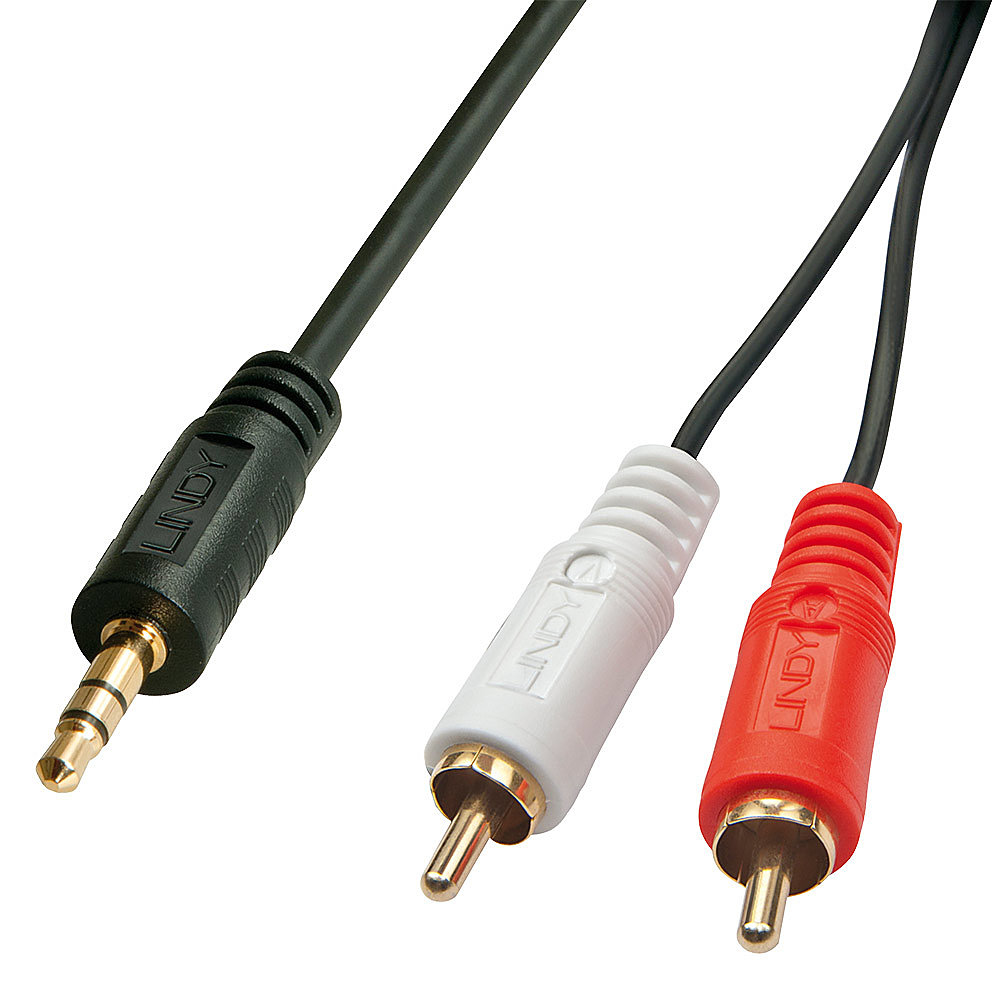 35680 cable de audio 1 m 3,5mm 2 x RCA Negro