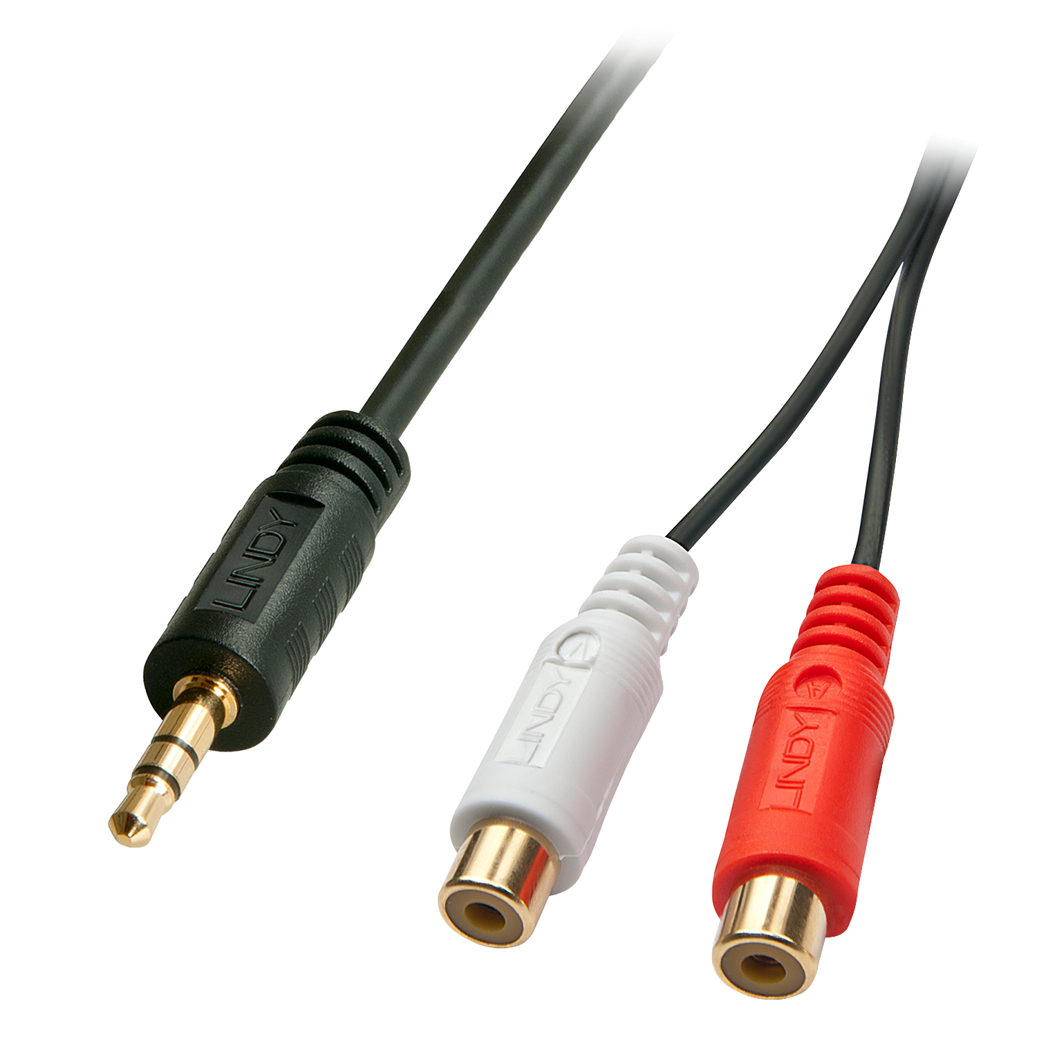 35678 cable de audio 0,25 m 2 x RCA 3,5mm Negro, Rojo, Blanco