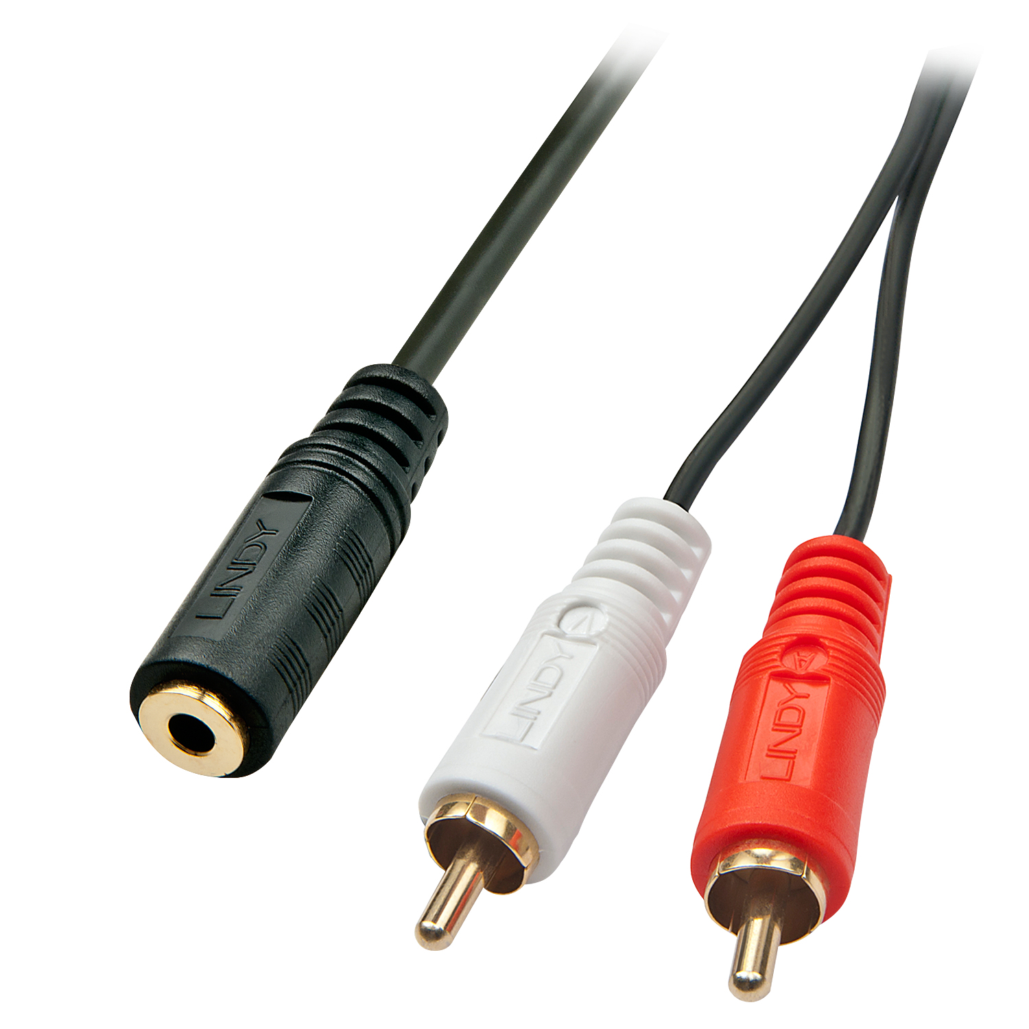 35677 cable de audio 0,25 m 2 x RCA 3,5mm Negro, Rojo, Blanco