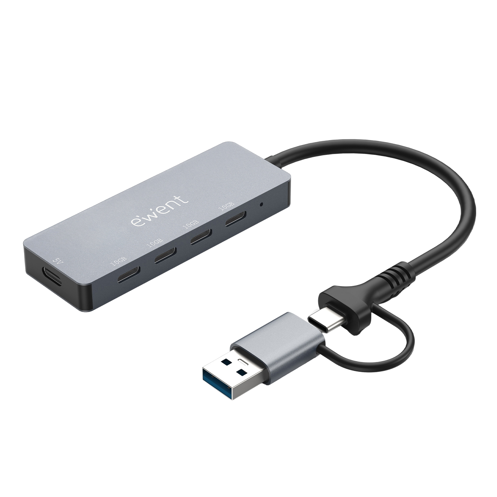 EW1151 hub de interfaz USB Tipo C 10000 Mbit/s Gris