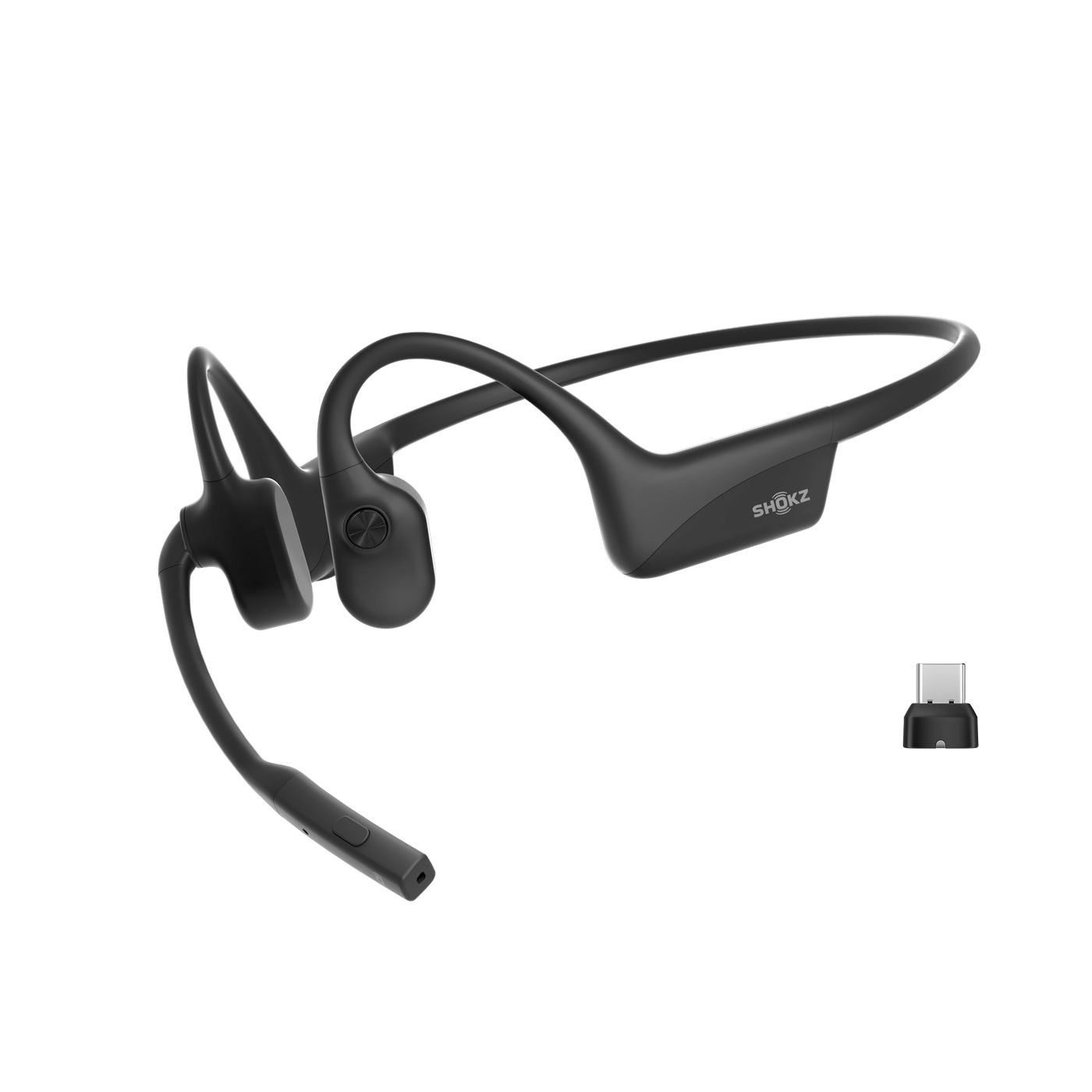 OpenComm2 UC 2025 Upgrade Auriculares Inalámbrico gancho de oreja Oficina/Centro de llamadas Bluetooth Negro