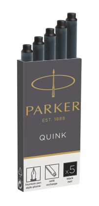 Quink inktpatronen zwart, doos met 5 stuks Negro 5 pieza(s)