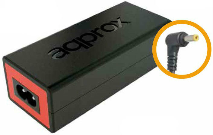 appA05 adaptador e inversor de corriente Interior 65 W Negro, Rojo