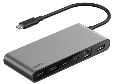 INC024HQSGY hub de interfaz USB Tipo C 10000 Mbit/s Gris