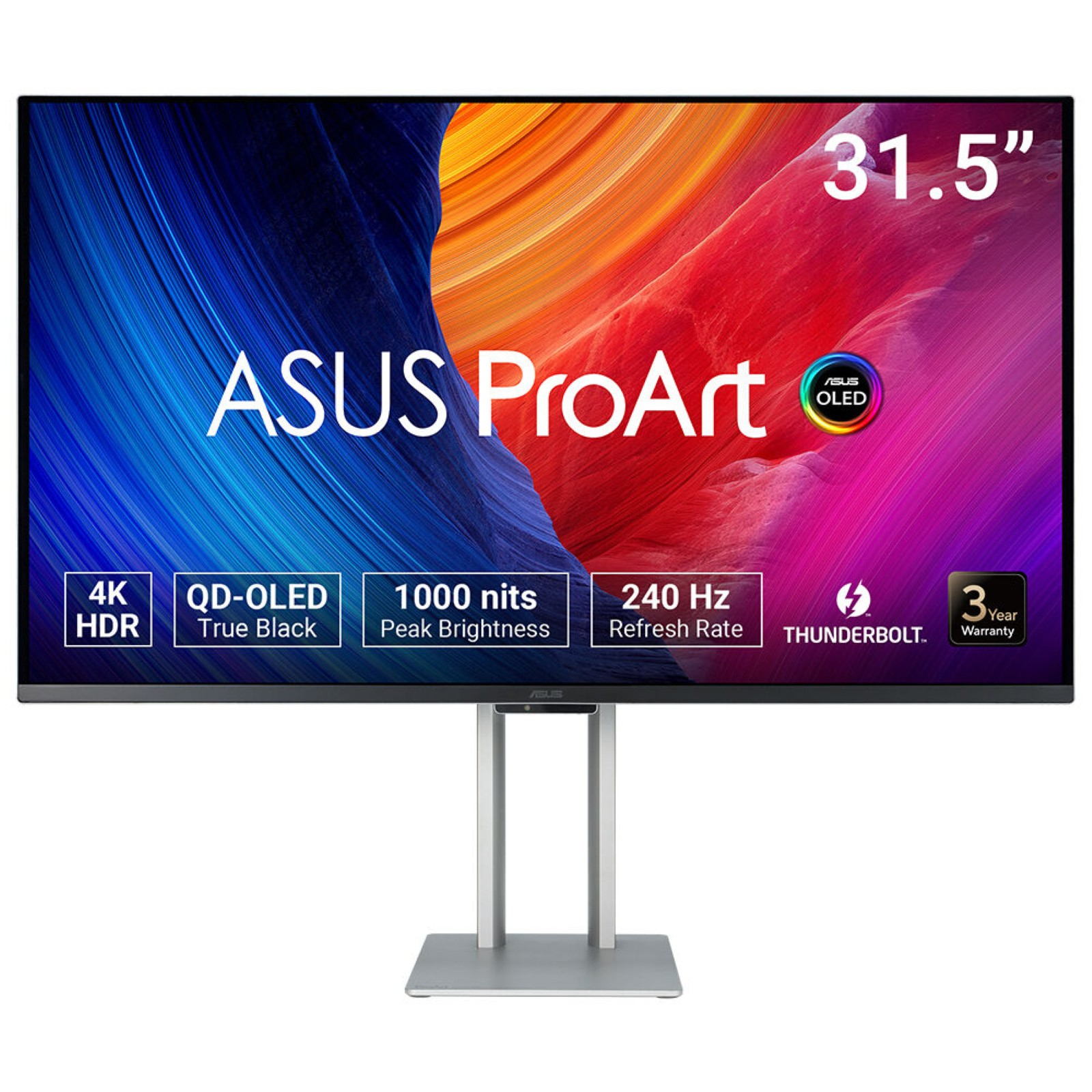 ProArt OLED PA32UCDM pantalla para PC 80 cm (31.5") 3840 x 2160 Pixeles 4K Ultra HD QD-OLED Plata