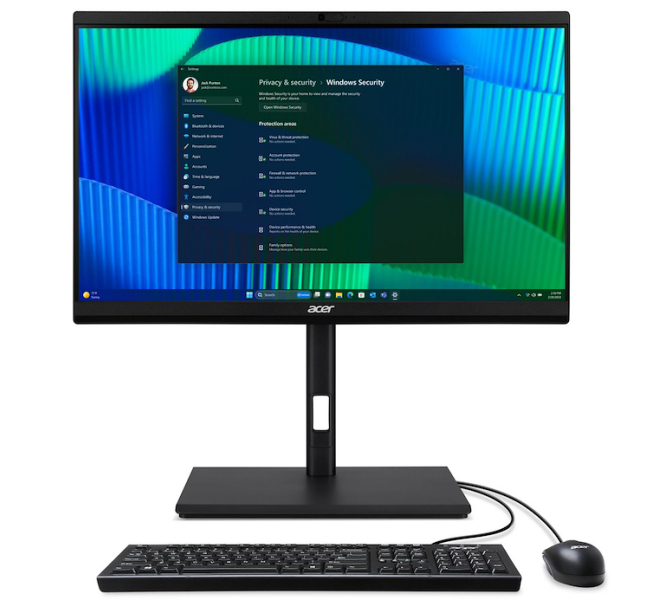 Veriton VZ2724G Intel® Core i7 i7-14700 60,5 cm (23.8") 1920 x 1080 Pixeles PC todo en uno 16 GB DDR5-SDRAM 512 GB SSD Wi-Fi 6 (802.11ax) Negro