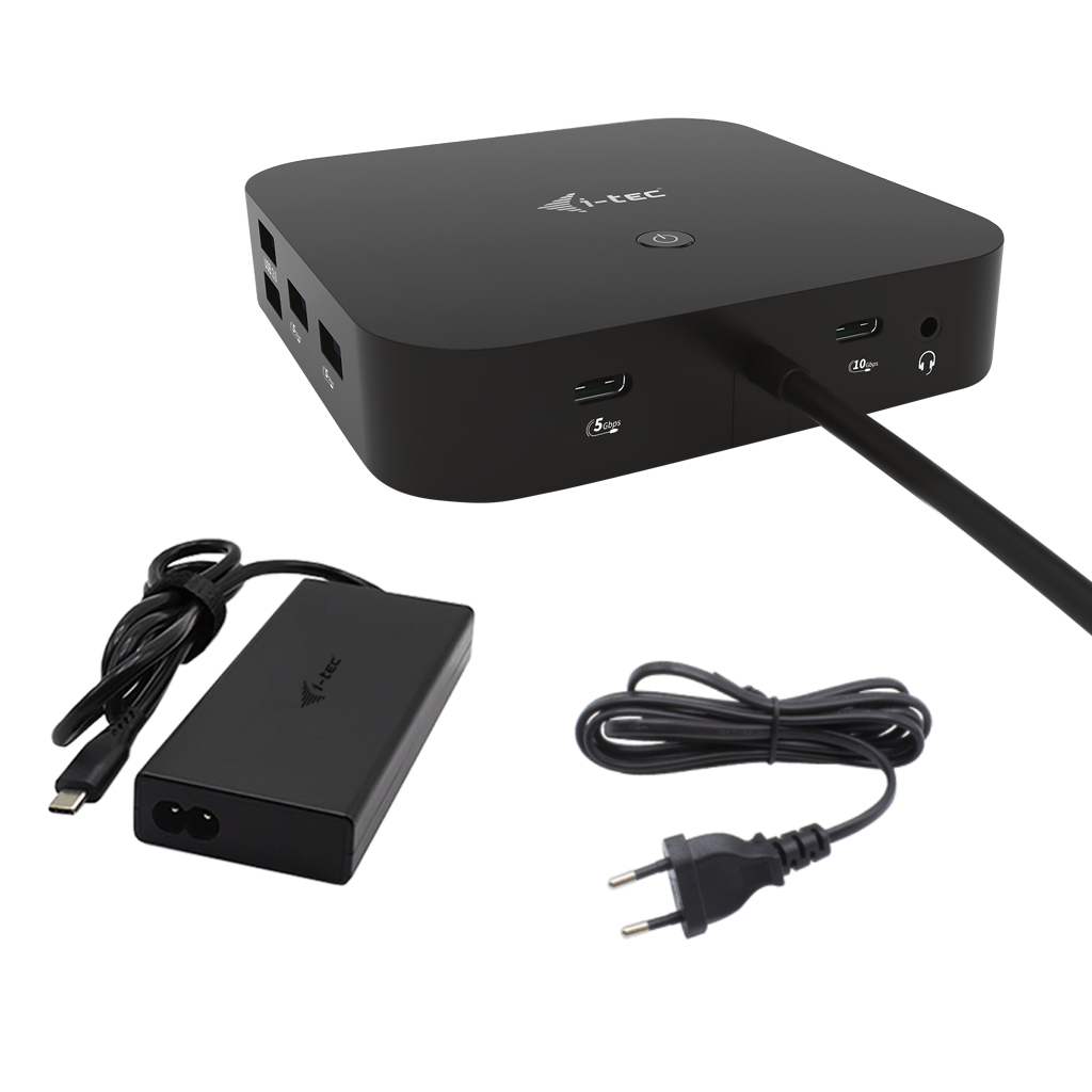 USB-C HDMI DP Docking Station with Power Delivery 100 W + Universal Charger 100 W