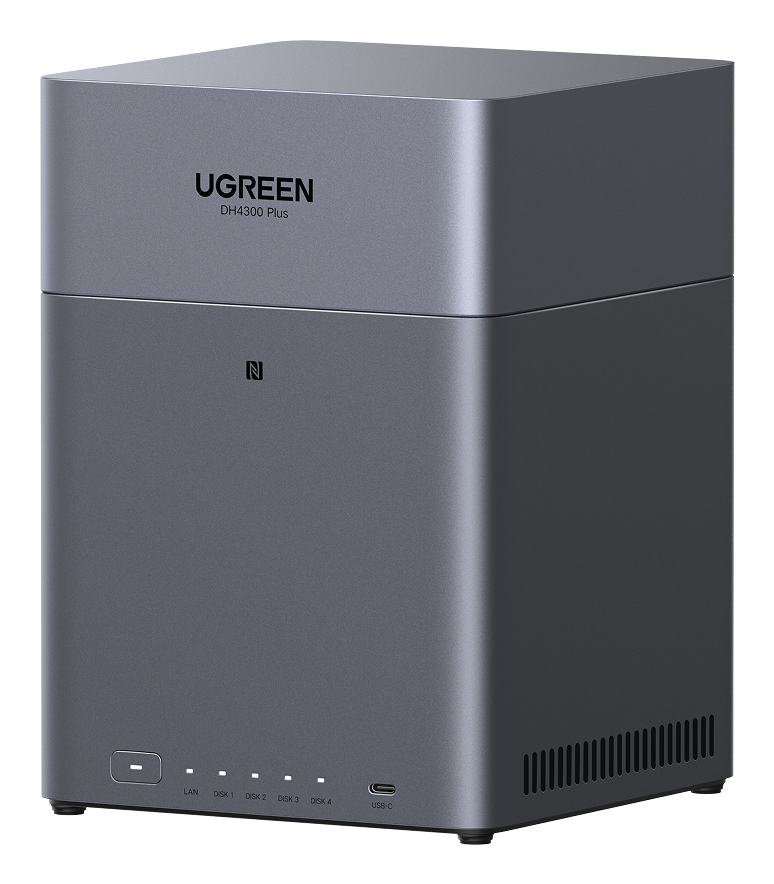 DH4300 Plus NAS Mini Tower 8 GB LPPDDR4X UGOS Pro Gris