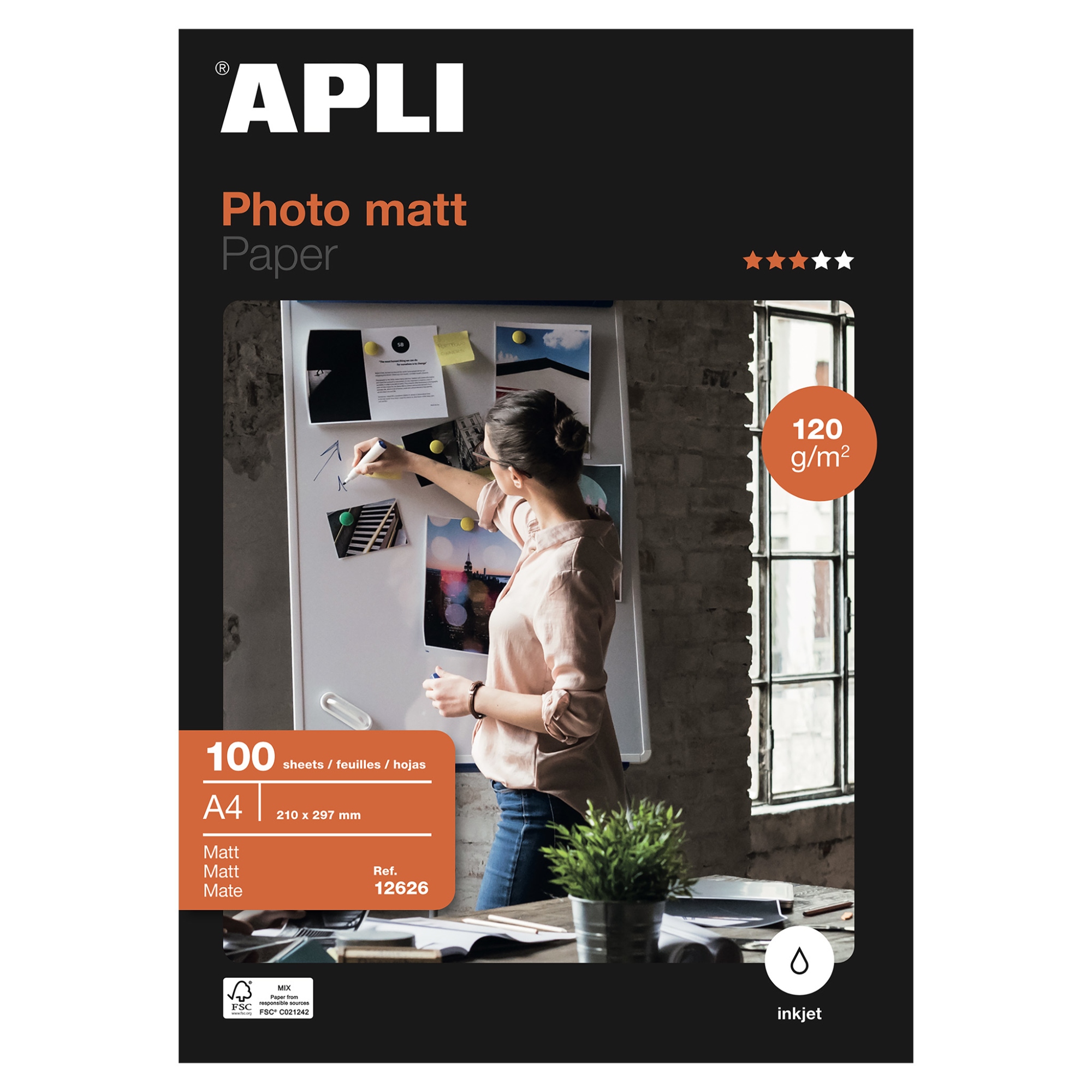 12626 papel fotográfico A4 Blanco Mate